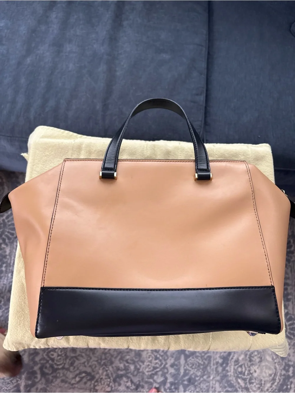 kate spade Large 2 Park Avenue Beau Bag in tan and black